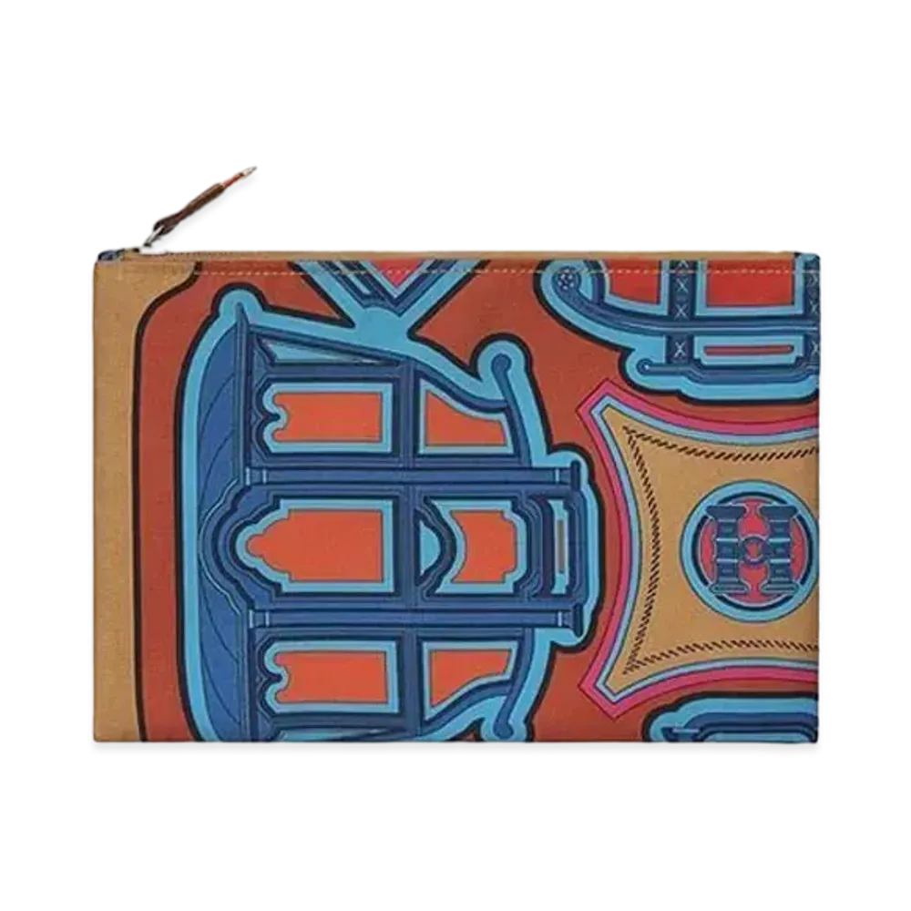 Hermes Silky Pocket Cosmetic Case "Caramel/Cuivre/Gold"