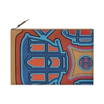 Hermes Silky Pocket Cosmetic Case "Caramel/Cuivre/Gold"