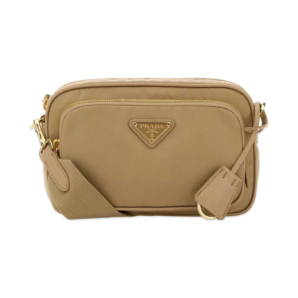PRADA Women's Re-Nylon Crossbody Bag "Beige"