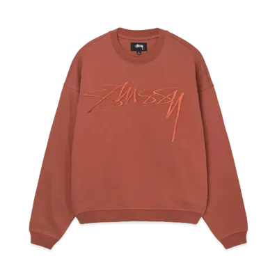 Stussy Relaxed Smoothstock Crew "Brick"