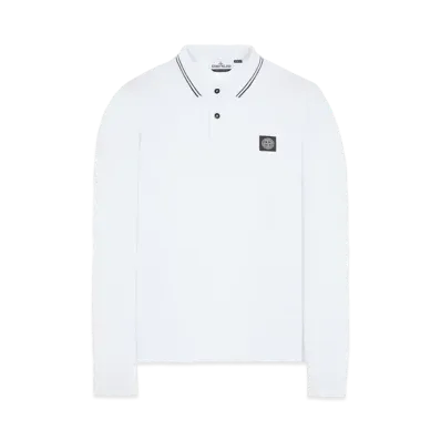 Stone Island 2SS18 STRETCH COTTON PIQUE_SLIM FIT "White"