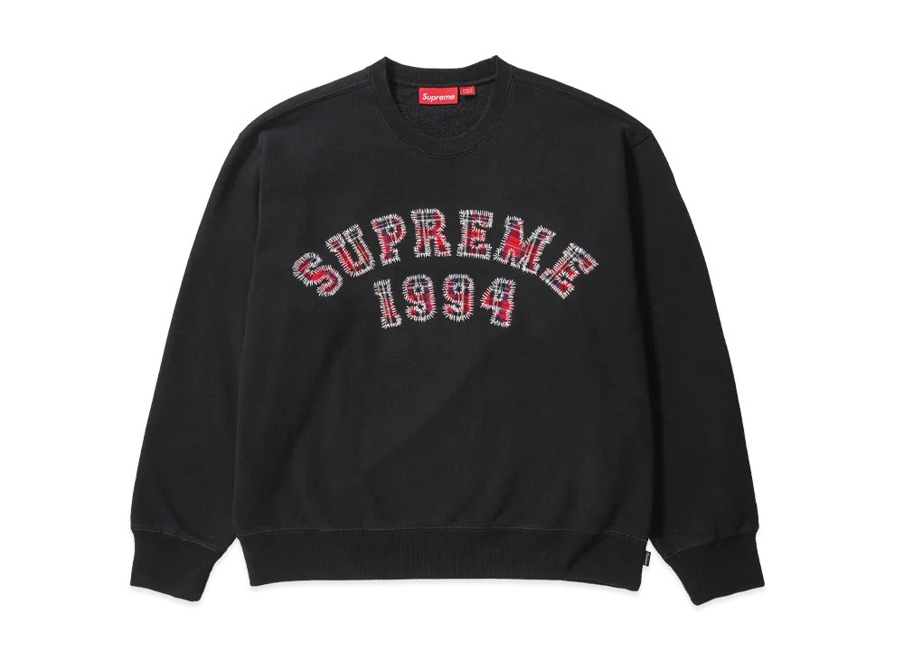 Supreme Plaid Arc Crewneck "Black"