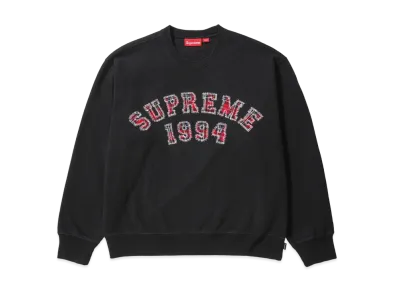 Supreme Plaid Arc Crewneck "Black"