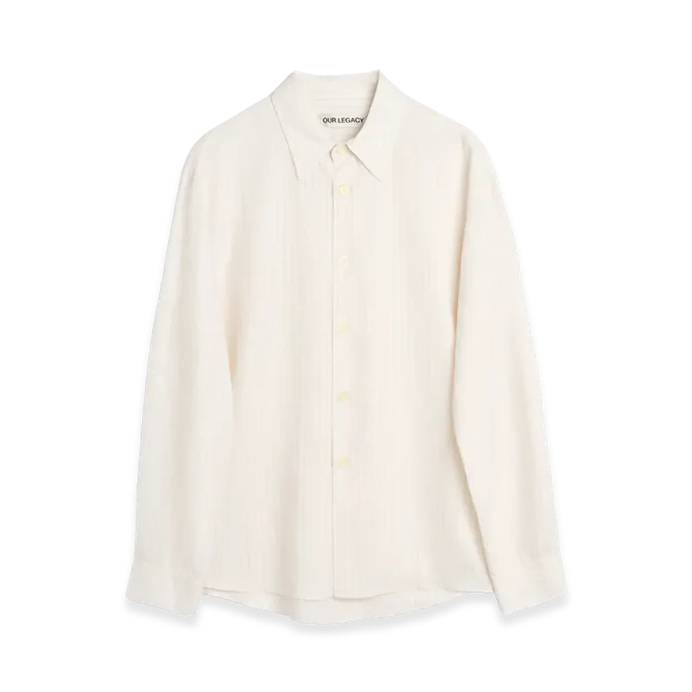 OUR LEGACY Beyond Shirt "Cream Stripe Ceremony Viscose"