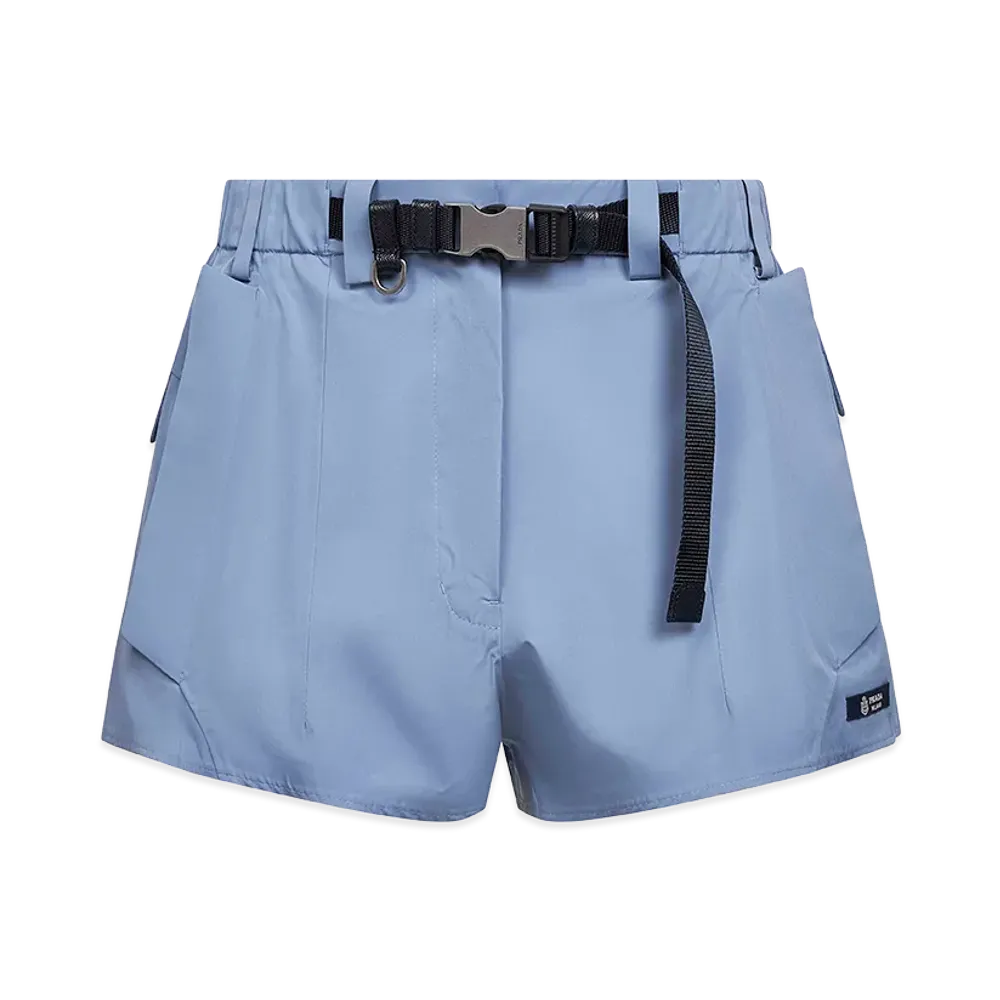PRADA Women's Technical Canvas Shorts "Lightblue"