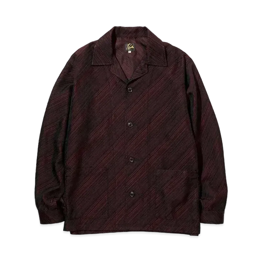 Needles L/S CABANA SHIRT - AC/PE KERSEY JQ. "Bordeux"