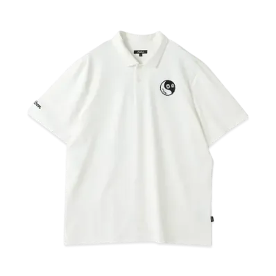 BEAMS x MALBON GOLF Exclusive Ying Yang Logo Polo Shirt "White"