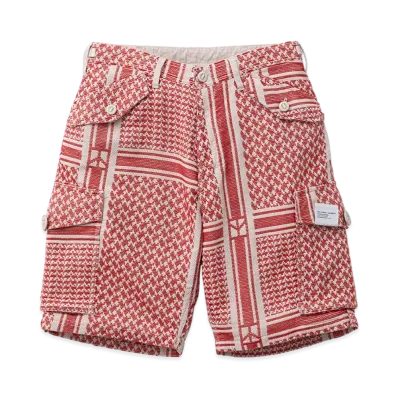 NEIGHBORHOOD JQ Shemagh Cargo Short Pants "Red"