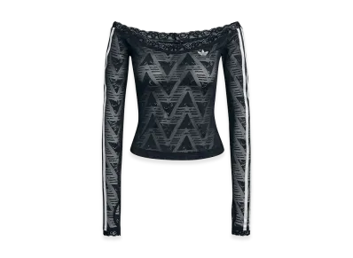 adidas Women's Lace Bardot Top "Black"