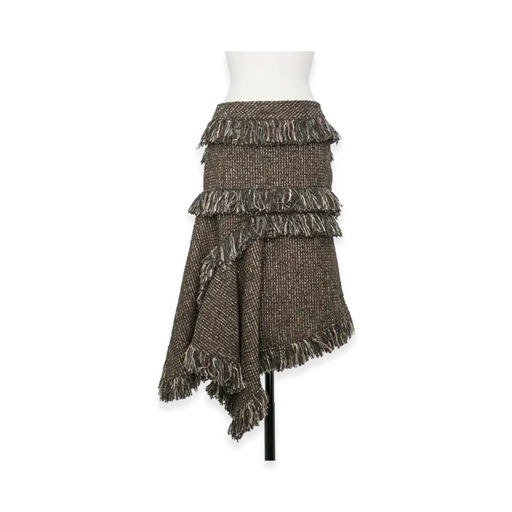 sacai Women's Tweed Skirt "Brown"