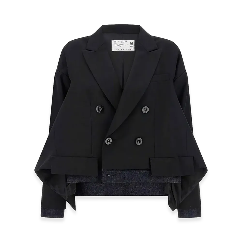 sacai Women's Denim Insert Blazer "Black"