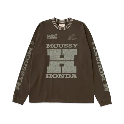 MOUSSY x HONDA HRC Vintage Like Long Tee "Dark Khaki"