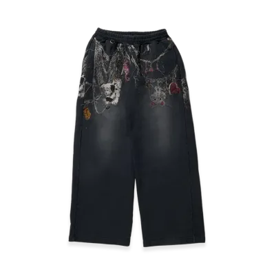 doublet Embroidered Chain Sweatpants "Grey"