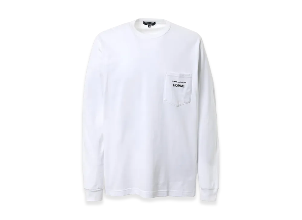 COMME des GARCONS HOMME CDG Homme Logo Long Sleeve Tee "White"