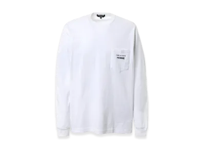 COMME des GARCONS HOMME CDG Homme Logo Long Sleeve Tee "White"