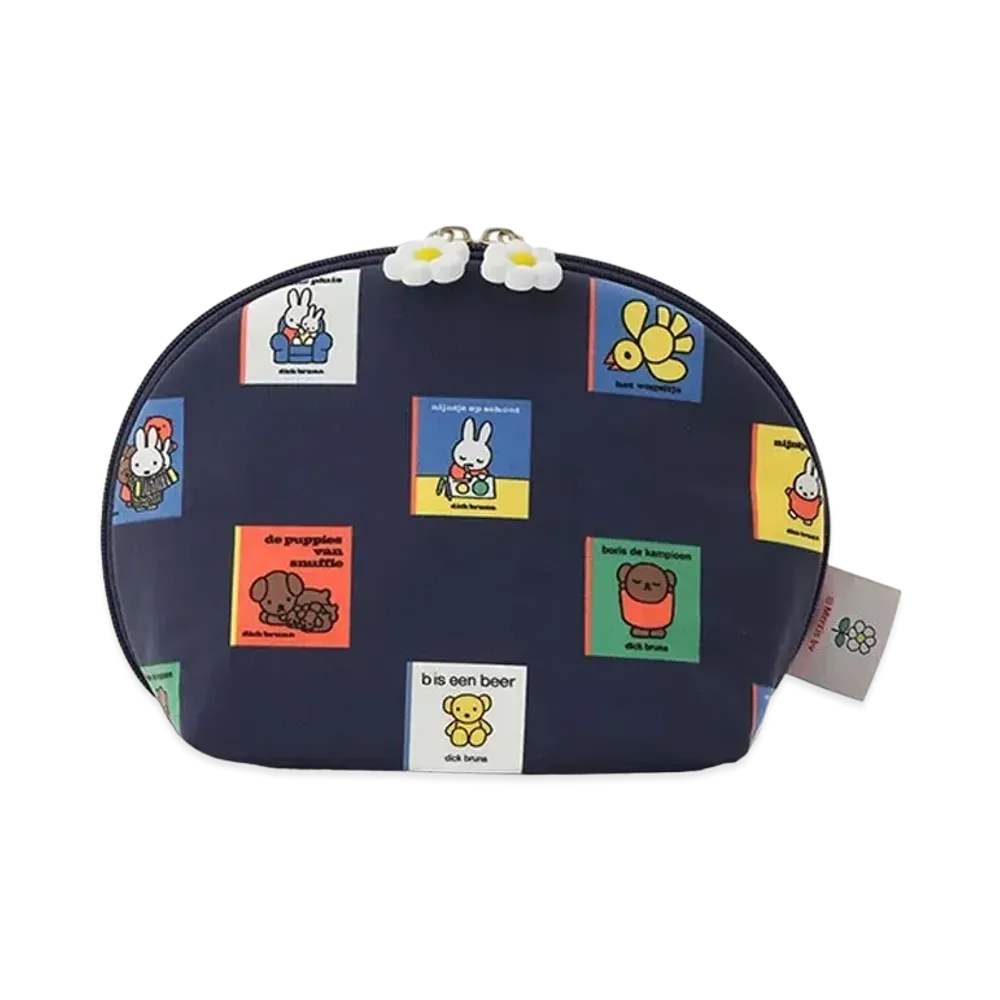 GELATO PIQUE x Dick Bruna Picture Book Pattern Pouch "Navy"