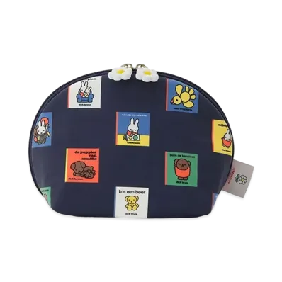 GELATO PIQUE x Dick Bruna Picture Book Pattern Pouch "Navy"