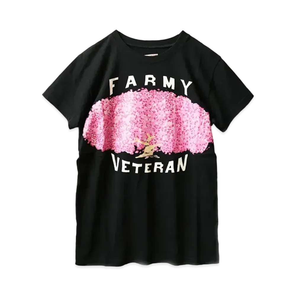 KAPITAL 20 / TENGU CREW T (FARMY VETERAN CHERRY PT) "Black"