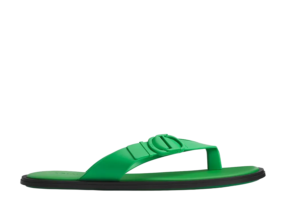 Dior Rivage Thong Sandal Rubber "Green"