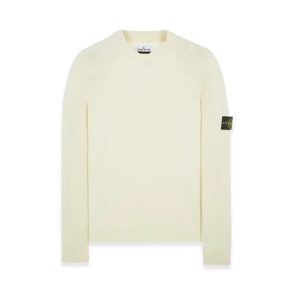 Stone Island 524A3 Lambswool Crewneck Knit - 22FW "Off White"
