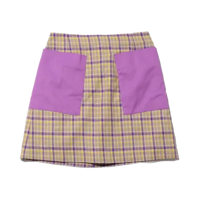 atmos pink x TK2 Check Skirt "Yellow"