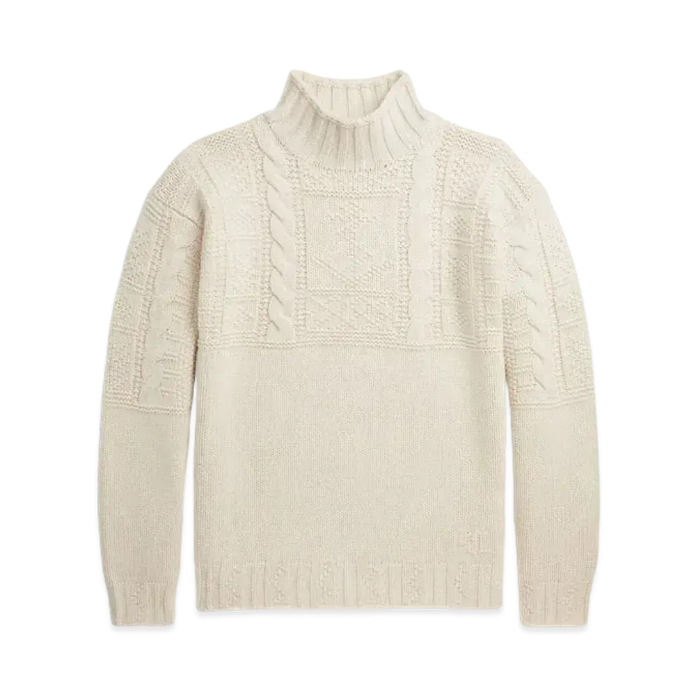Polo Ralph Lauren Anchor Aran-Knit Wool-Blend Sweater "Natural"