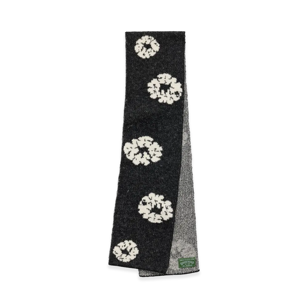 DENIM TEARS Cotton Wreath Scarf "Beige"