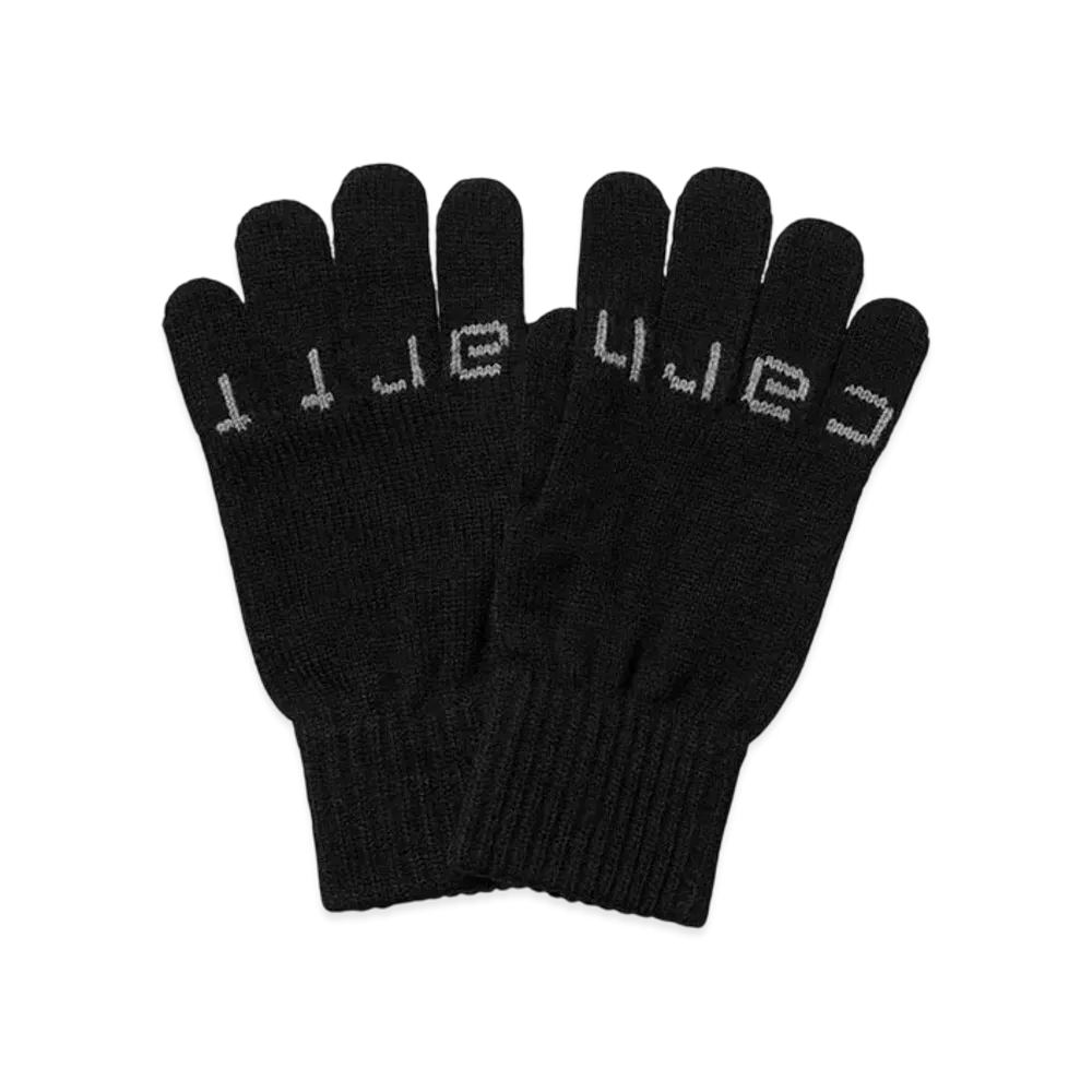 Carhartt WIP Script Gloves "Black/Grey Heather"