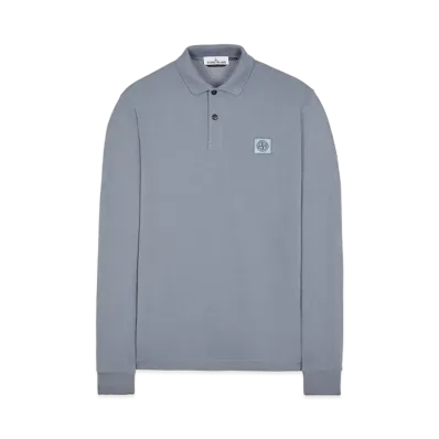 Stone Island 20639 50/2 COTTON PIQUE_REGULAR FIT "Pastel Blue"