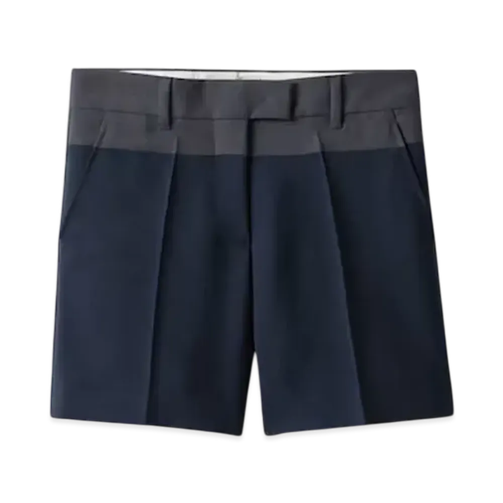 MIUMIU Women's Kid Mohair Bermudas "Navy/Dark Gray"