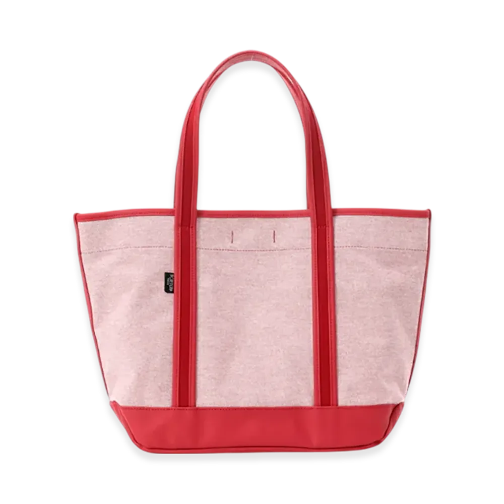 PORTER Boyfriend Tote Chambray Tote Bag M "Red"