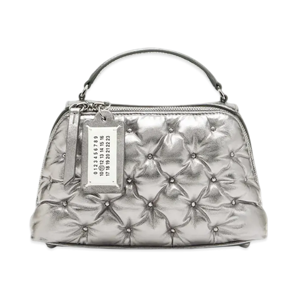 Maison Margiela Glam Slam Embroidered Trapezoid Bag "Metallic Gray"