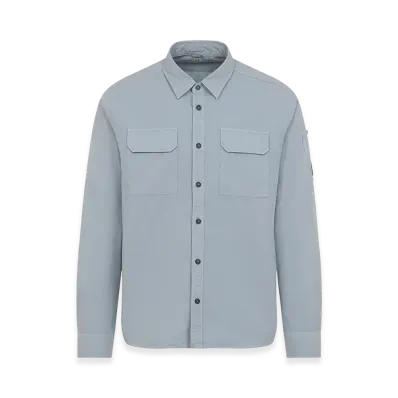 C.P. Company Organic Gabardine Shirt "Silver Blue"