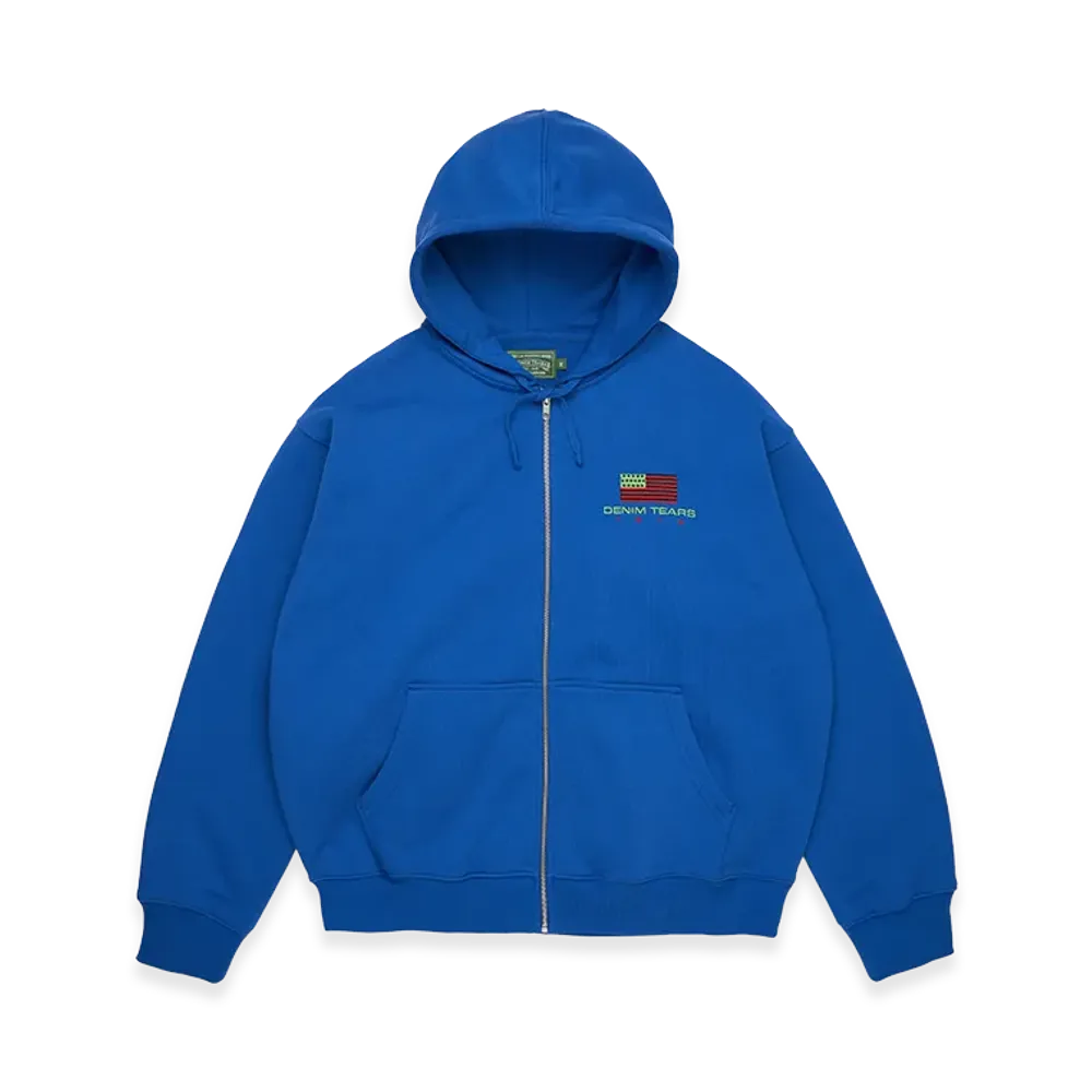 DENIM TEARS Pan African Zip Hoodie "Blue"