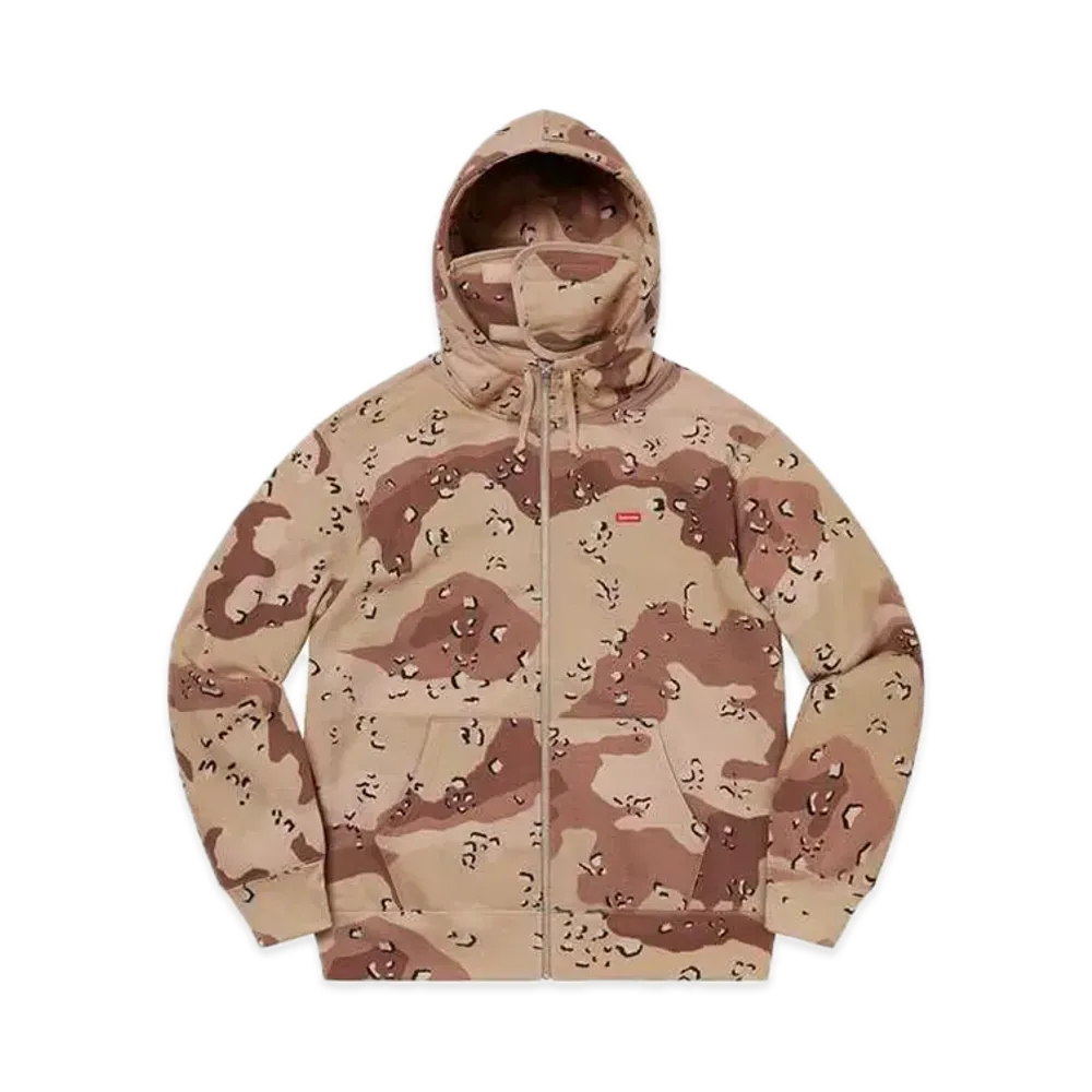 Supreme Small Box Facemask Zip Up Hooded Sweatshirt "Camo"