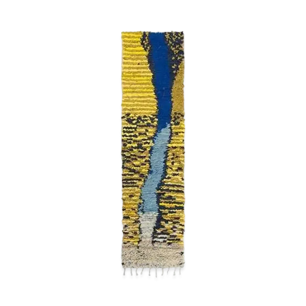 Stussy Upcycled Boucherouite Rug 61cm x 244cm "Yellow"