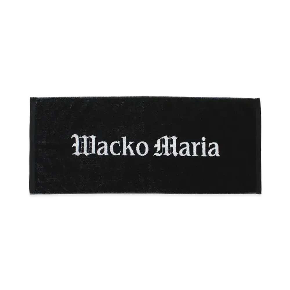 WACKO MARIA Logo Jacquard Towel (Face) "Black"