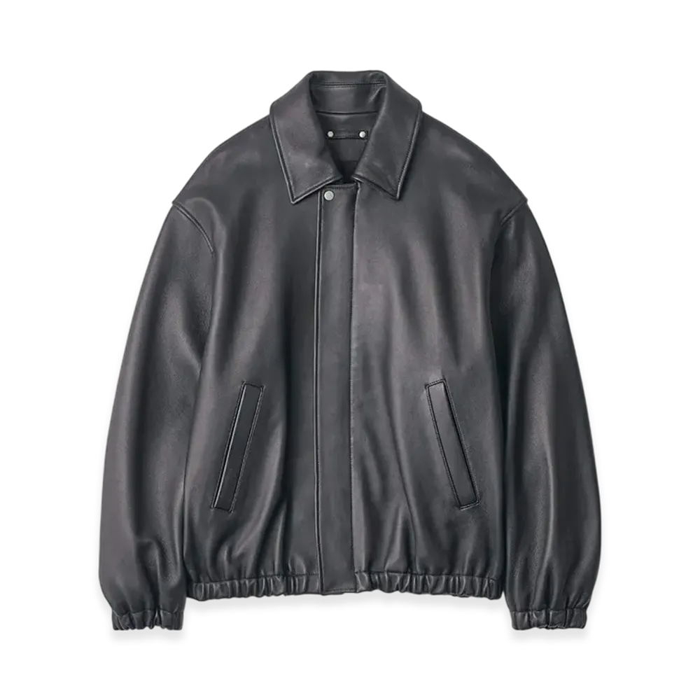 ssstein Sheep Leather Zip Short Jacket "Black"