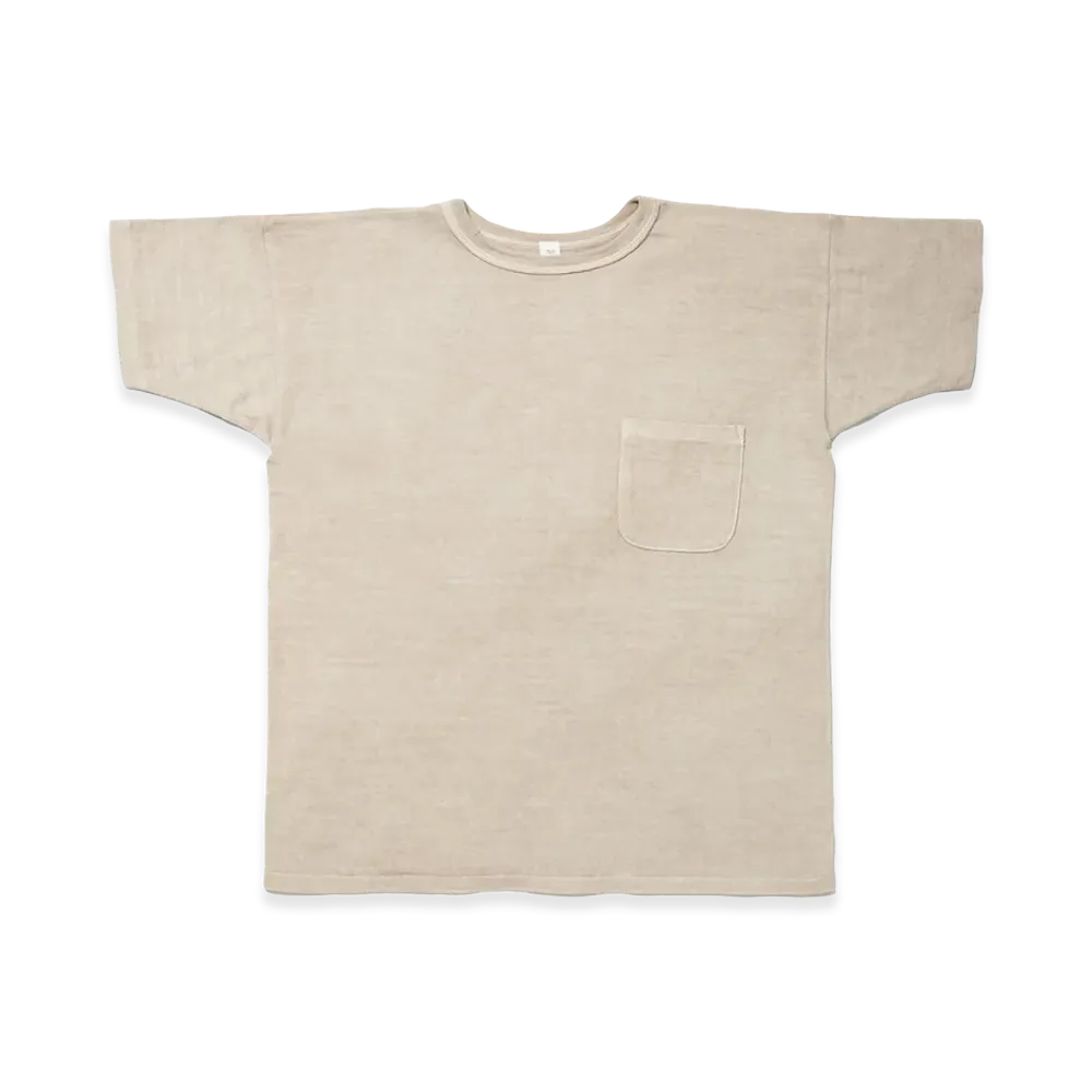 T.T Taiga Takahashi LOT.601 Tee Shirt "Walnut Dyed Beige"