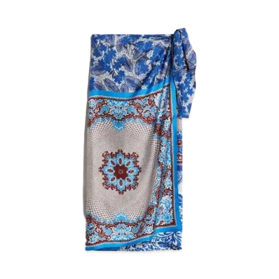 Max Mara Nuevo Pure Silk Twill Skirt "Cornflower Blue"