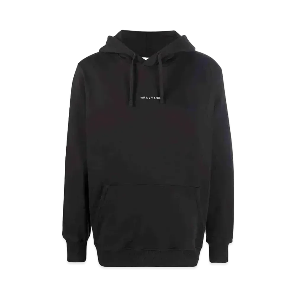 1017 ALYX 9SM Logo-Print Cotton Hoodie "Black"