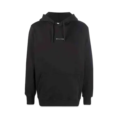 1017 ALYX 9SM Logo-Print Cotton Hoodie "Black"