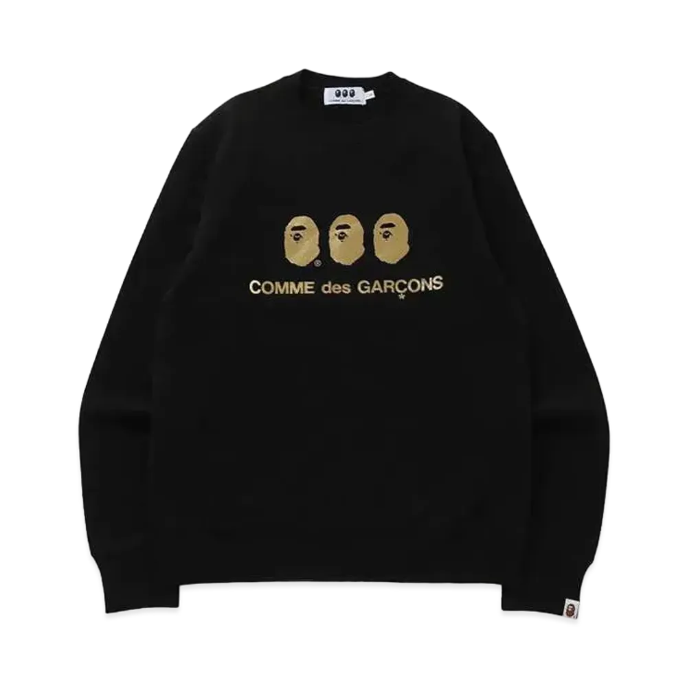 A BATHING APE x CDG OSAKA CREWNECK "Black"