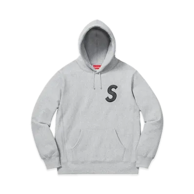 Supreme S Logo Hooded Sweatshirt "Heather Grey" (18FW)