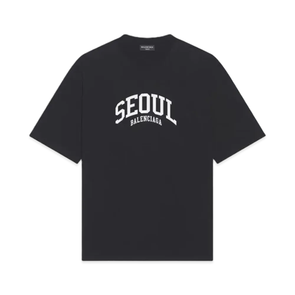 BALENCIAGA Cities Seoul Medium Fit T-shirt "Black"