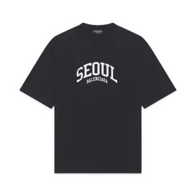 BALENCIAGA Cities Seoul Medium Fit T-shirt "Black"