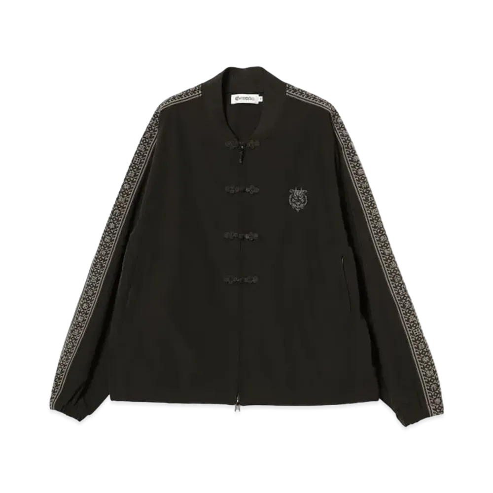 BEAMS T Evisen Skateboards x Takadaongakuseisakujimusho / Tora Evi Kungfu Jacket "Black"