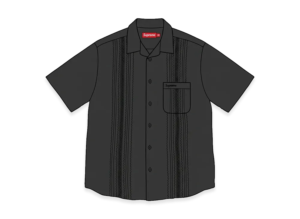 Supreme Pintuck S/S Shirt "Black"