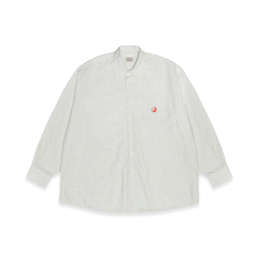Stussy x Our Legacy Work Shop Borrowed Shirt "White Business Stripe"