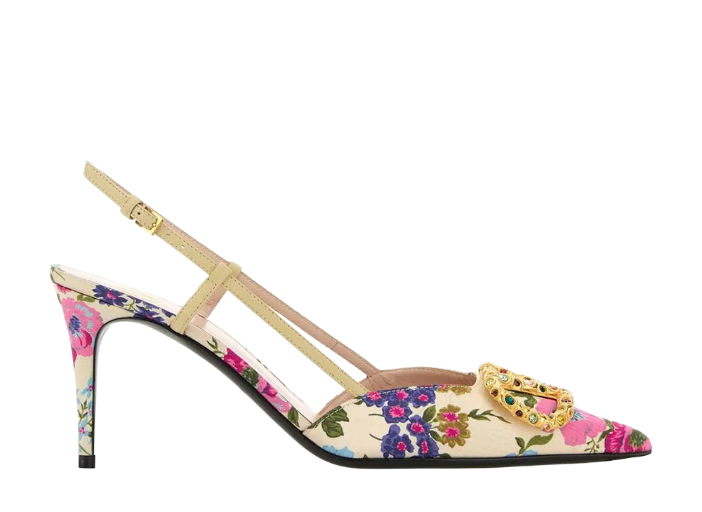Valentino Garavani Women's Printed Fabric Vlogo Signature Pumps "Floral"